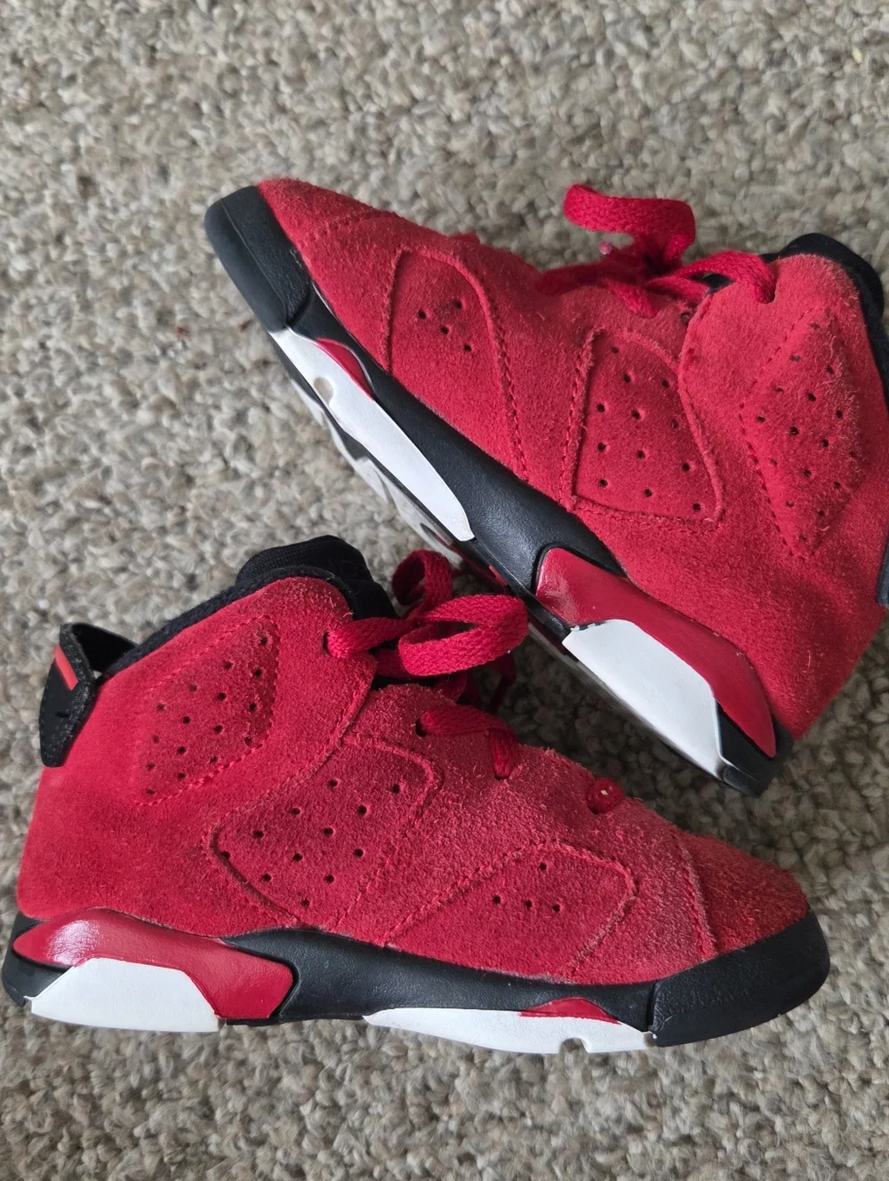 Nike‎ Toddler Size 8c Air Jordan 6 Retro Toro Bravo TD Varsity Red DV3606-600